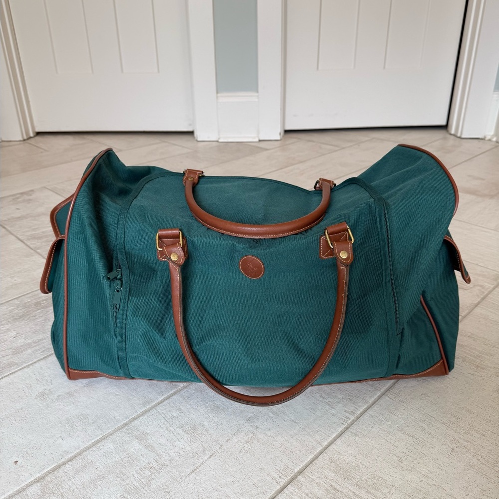 Green Canvas Vintage Polo Ralph Lauren Green Duffle Bag